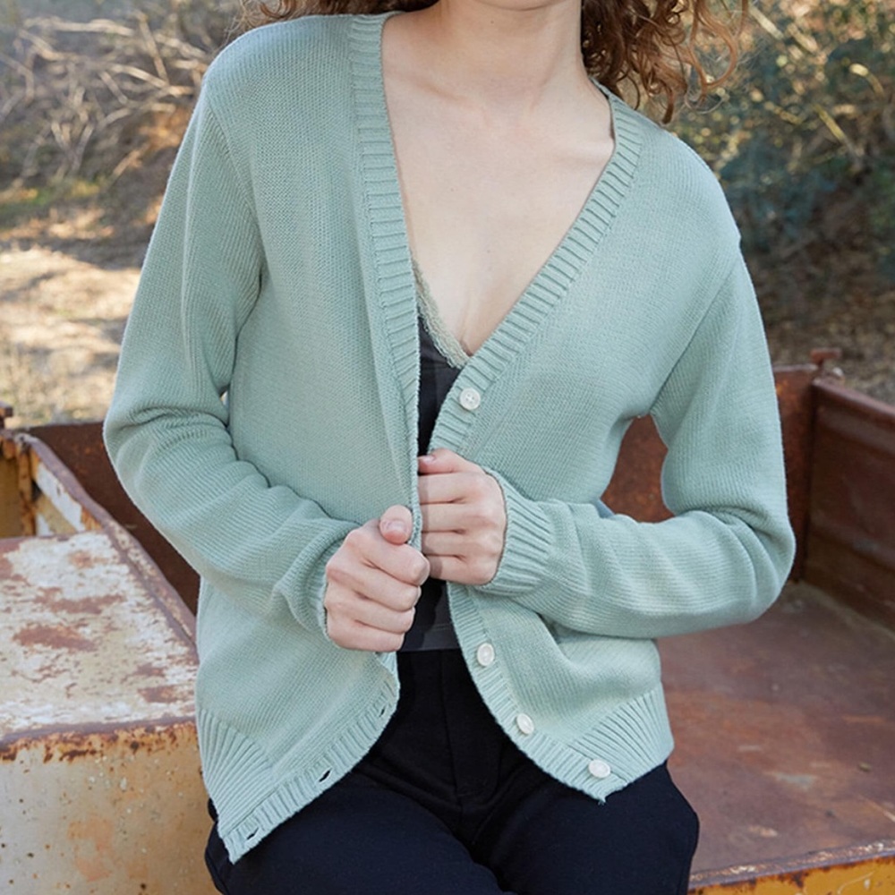 Brandy Melville Billie Sage Green Cardigan Sweater